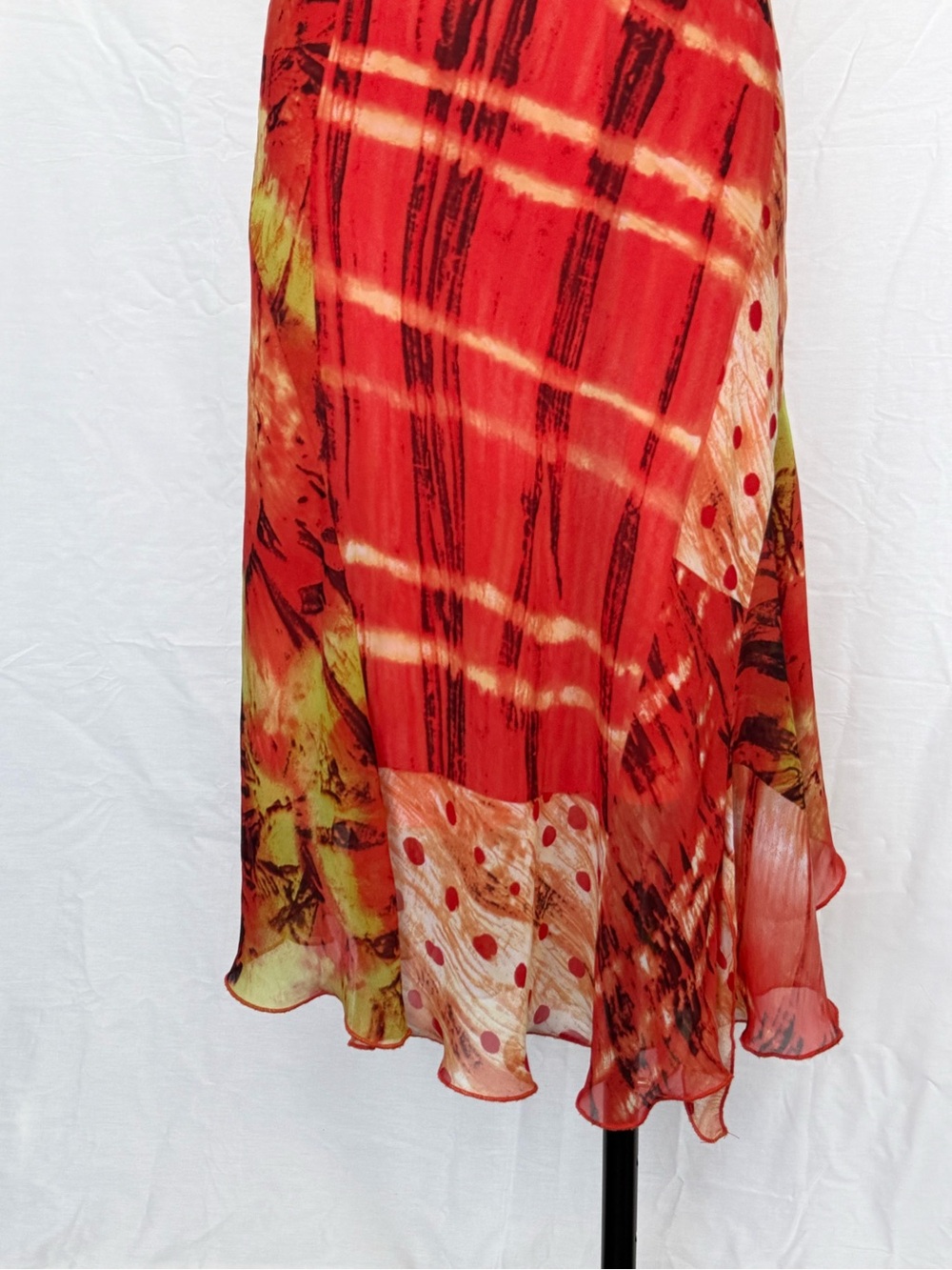 Y2K Cowl Neck Asymmetrical Hem Midi Dress - Picture 3 of 9